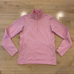 Nike Golf Therma-Fit women’s medium pink sweatshirt half zip performance fleece￼